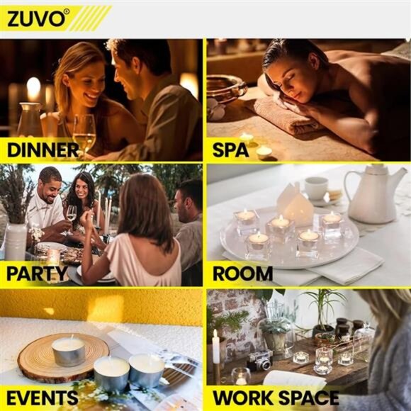 8 Hour Tea Lights Candles (50 Pack) - White Long Lasting Tea Lights -Smokeless - Picture 4 of 8